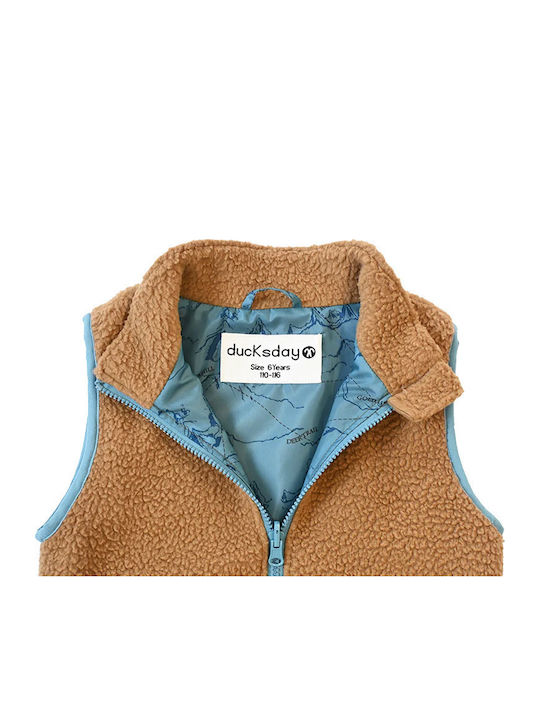 Kinderstrickjacke Fleece Brown