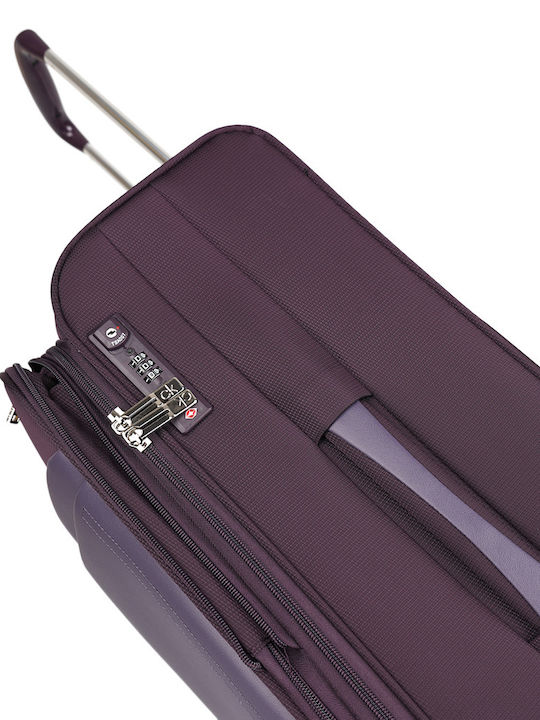 Calvin Klein Gala Valiză Medie De Călătorie Din Material Textil Violet Cu 4 Roți