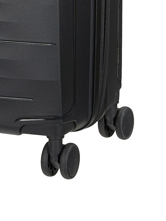 Xplorer Μεσαία Βαλίτσα Ταξιδίου Σκληρή Μαυρο με 4 Ρόδες