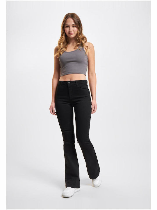 Γυναικείο Jean Παντελόνι Καμπάνα σε Bootcut Εφαρμογή Black