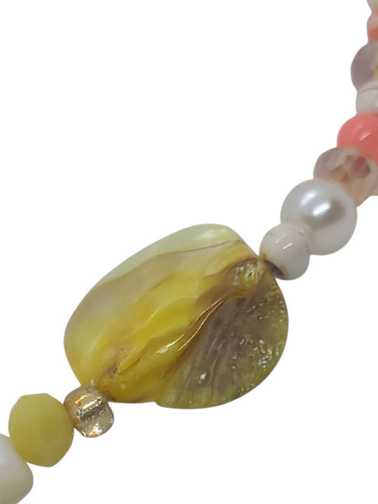 Handmade Necklace "boho Soul" Chalcedony Crystal Beads & Shell – Starkids Mall Jlr118