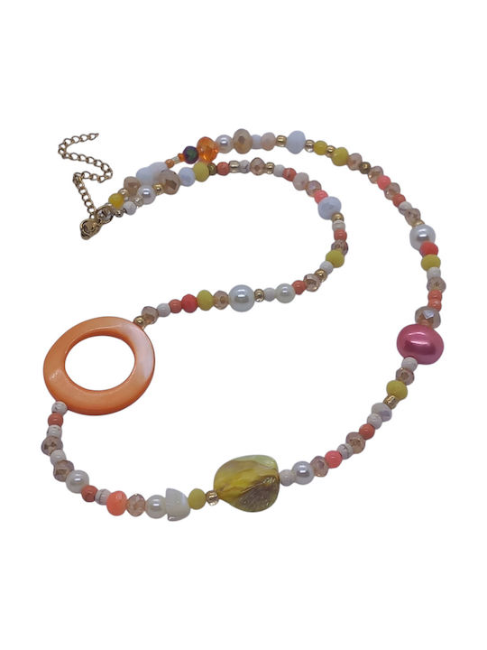 Handmade Necklace "boho Soul" Chalcedony Crystal Beads & Shell – Starkids Mall Jlr118
