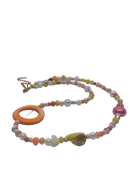 Handmade Necklace "boho Soul" Chalcedony Crystal Beads & Shell – Starkids Mall Jlr118