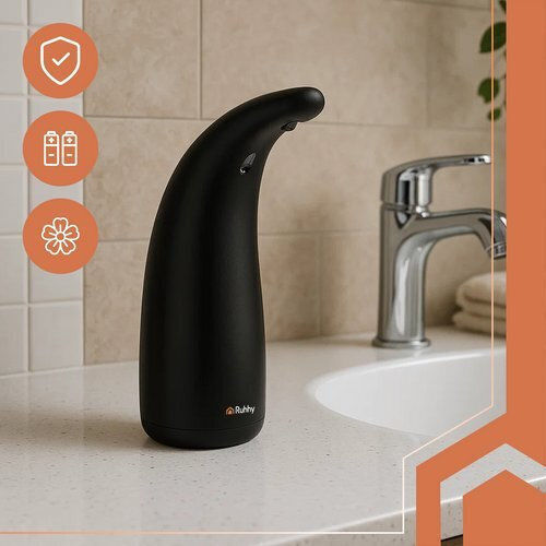 Ruhhy Built-in Dispenser Kitchen made of Porcelain with Automatic Dispenser Black 300ml