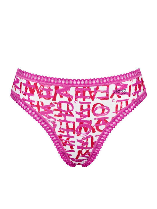 Βαμβακερά Women's Slip 3Pack Fuchsia, Red, Print