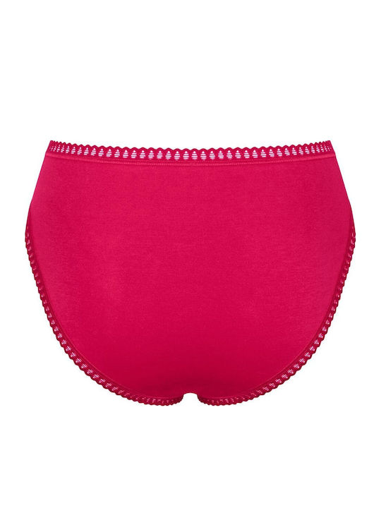 Βαμβακερά Women's Slip 3Pack Fuchsia, Red, Print