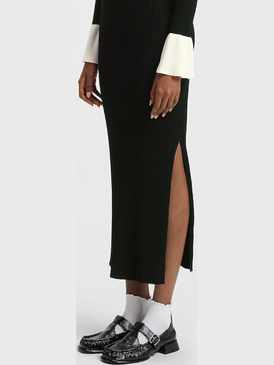 Sharry Midi Dress Long Sleeve Black
