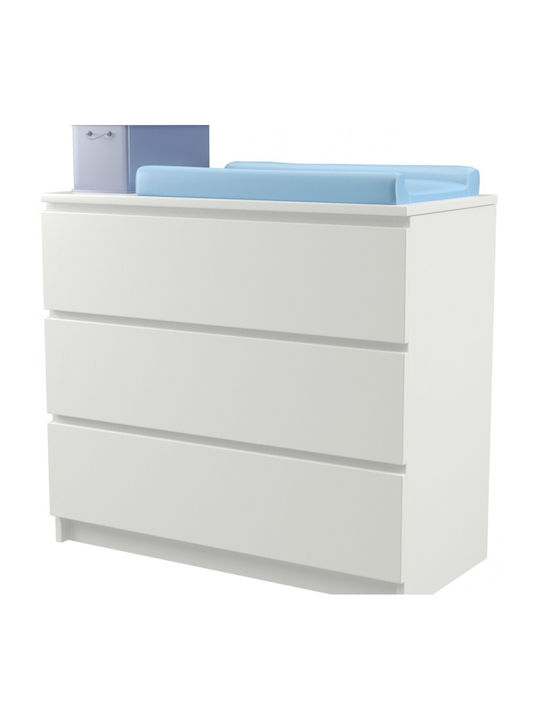 Apollon Baby Dresser with 3 Drawers White 100x50x75cm