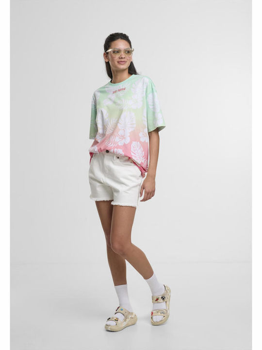 Γυναικείο T-shirt Coral/lime