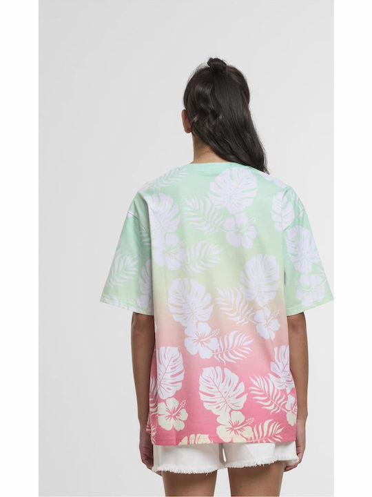 Γυναικείο T-shirt Coral/lime