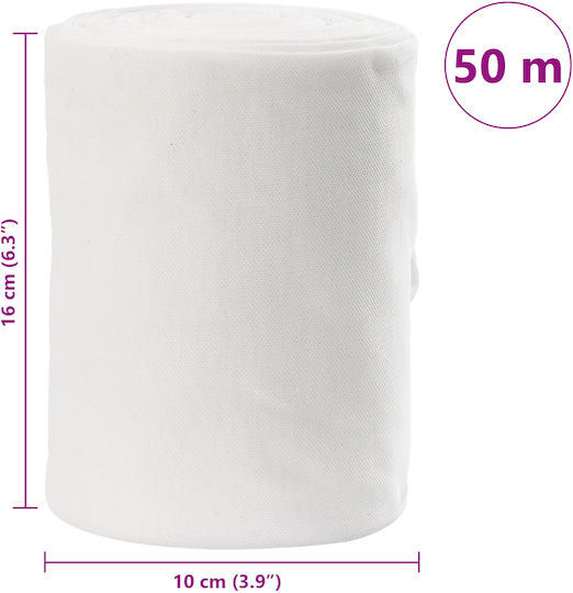 vidaXL Fabric for Clothes 16x5000cm White