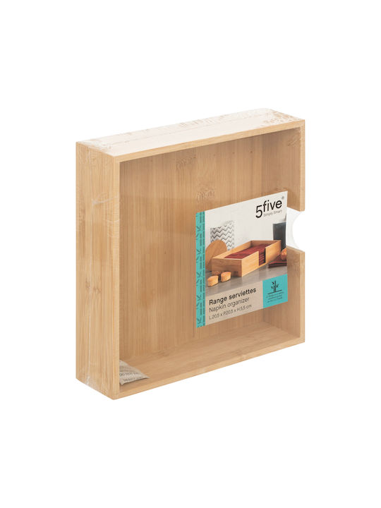 Atmosphera Χαρτοπετσετοθήκη Ξύλινη Μπεζ 20.5x20.5x22cm 167774