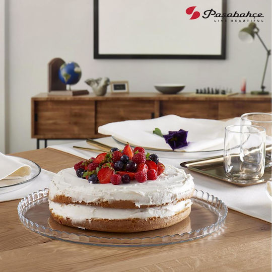 Espiel Patisserie Serving Platter made of Porcelain Transparent with Diameter 32.2cm Espiel Patisserie Serving Platter made of Porcelain Transparent with Diameter 32.2cm