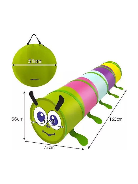 Foldable Children's Tunnel Total Length 165cm Multicolored Caterpillar Kruzzel 23926