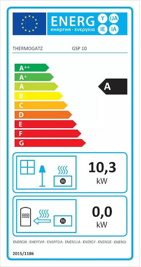 Thermogatz Gsp 10 Σόμπα Pellet Αερόθερμη 22kW Μαύρη