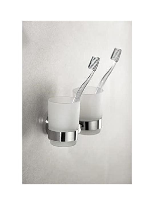 Wenko Wall-mounted Cup Holder Metallic Silver