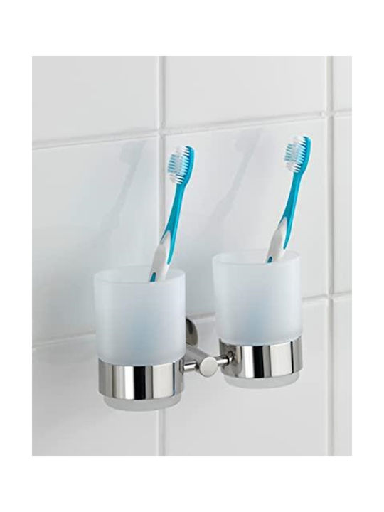 Wenko Wall-mounted Cup Holder Metallic Silver