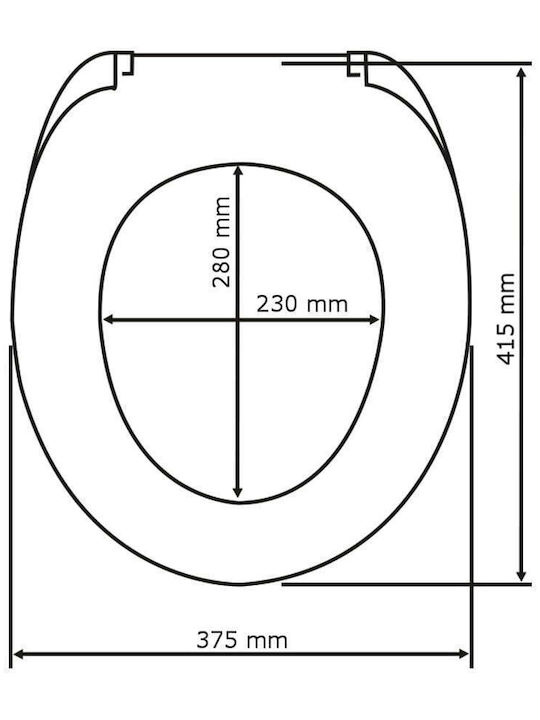 Wenko Bidet Plastic Toilet Seat Blue Samos 37.5cm