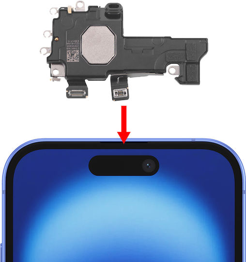 Difuzor Intern Clappio iPhone 16 Negru