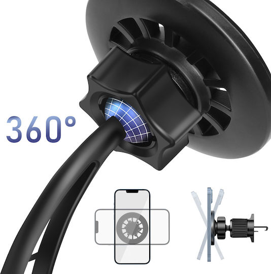 Avizar Auto Magnetic Phone Holder Dashboard Ventilation Grille Black