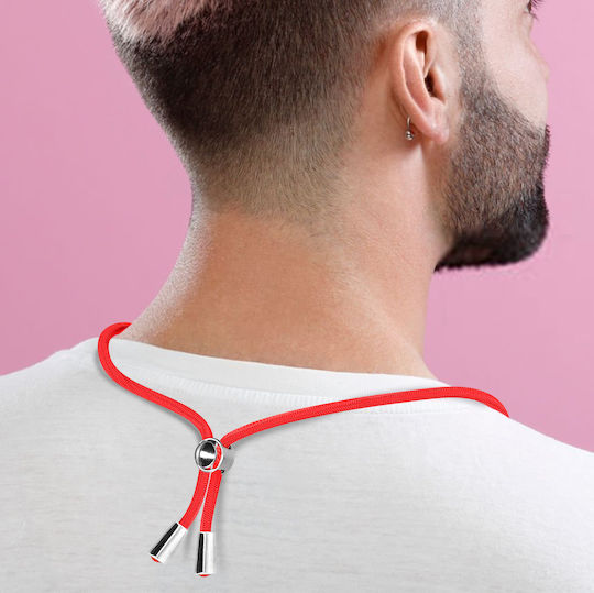 Universal Smartphone Cord Silicone Extendable Adjustable 90cm Red