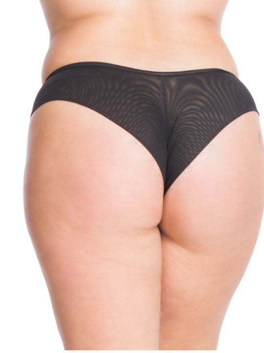 Damen Slip mit Spitze Black