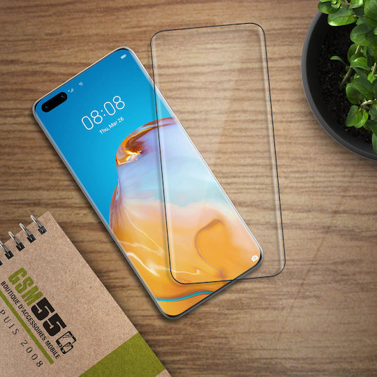 Защитен Екран Huawei P40 Pro Екран 9h Закалено Стъкло Akashi Контур Черен
