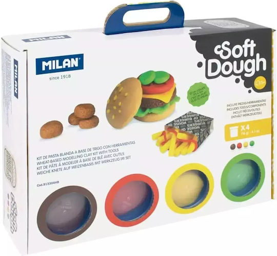 Milan Plasticină - Joc House of Burgers pentru 3+ Ani 4 Buc