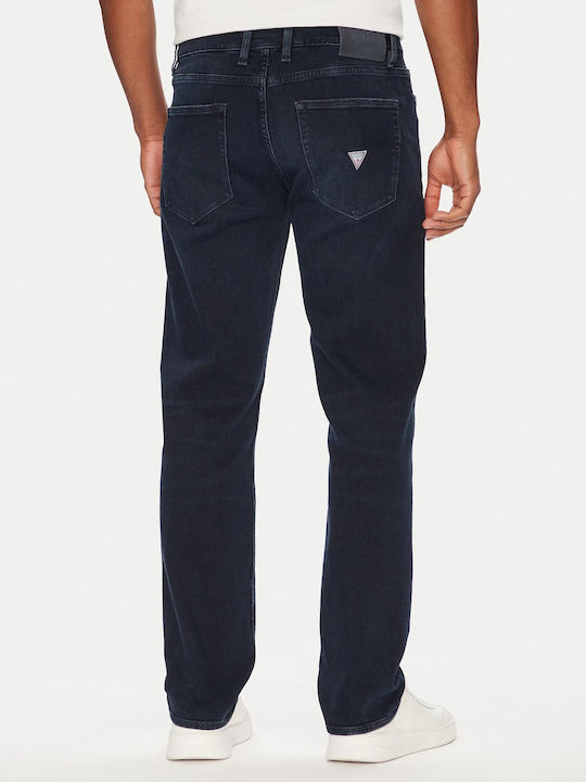 Angels Men's Elastic Jeans Pants With Slim Straight Fit Navy Blue