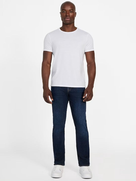 Angels Men's Elastic Jeans Pants With Slim Fit Navy Blue