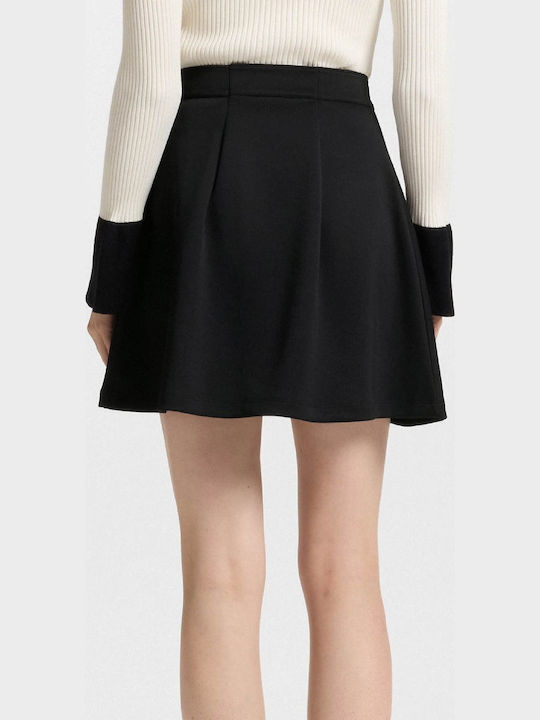Naffitini Pleated Mini Skirt Black