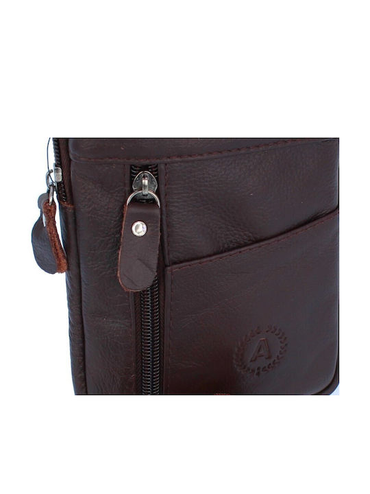 Leder Herren Schulter / Crossbody Braun Tasche