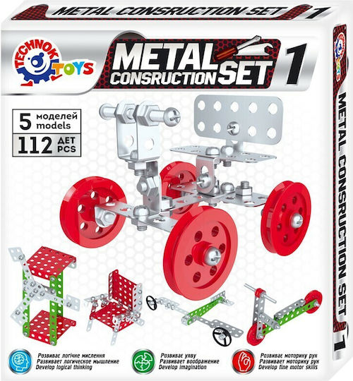 Technok Jucărie de Construcție din Metal pentru Copii 5+ ani+ Ani