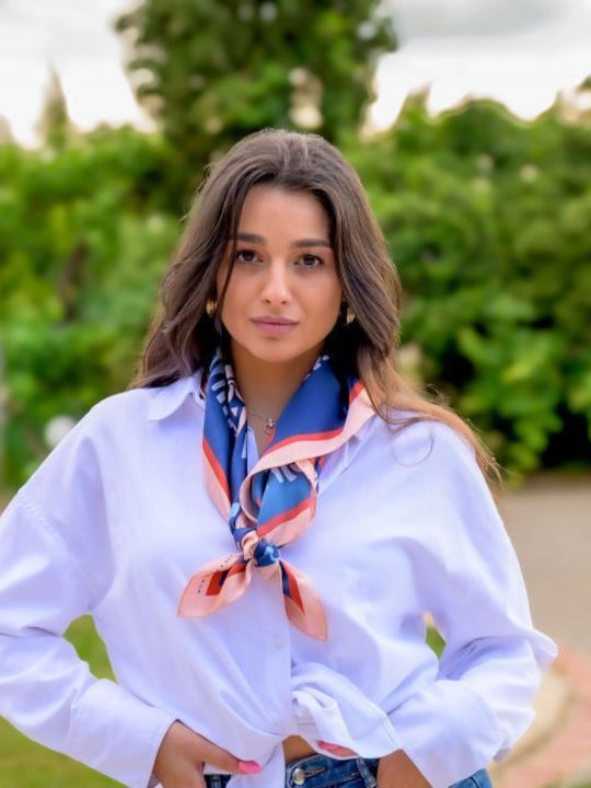 Kalfas Luxury Silk Γυναικείο Μεταξωτό Φουλάρι Πολύχρωμο