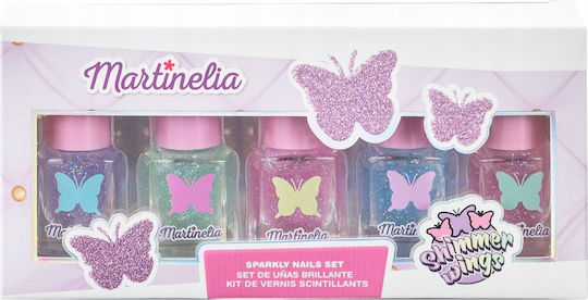 Martinelia Shimmer Wings Glittered Kids Nail Polishes 5pcs
