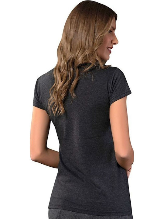 Kurzärmelig Charcoal Damen T-Shirt