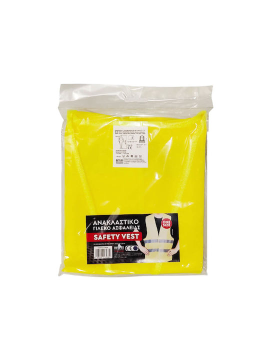Reflective Safety Vest Fluorescent Yellow XL CE Standard 1 Piece