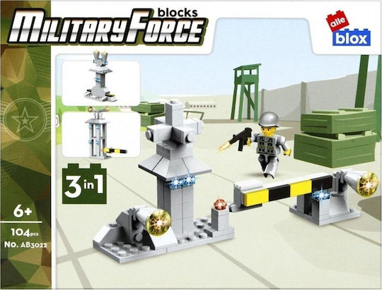 Alleblox Military Force Building Blocks 3in1 for 6+ Years 104 Pieces