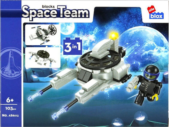 Alleblox Cuburi De Construit Space Team Pentru 6+ Ani 103 Bucăți