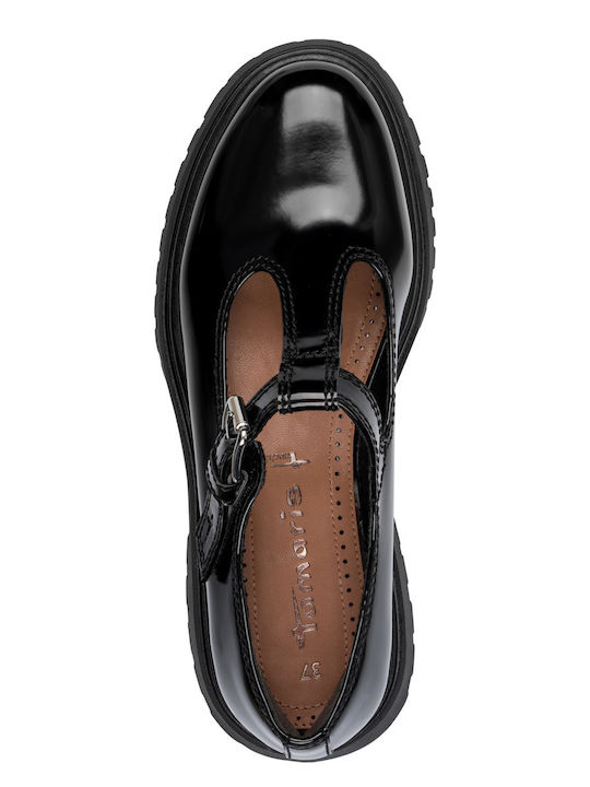 Patent Leather Women's Loafers in Black Color