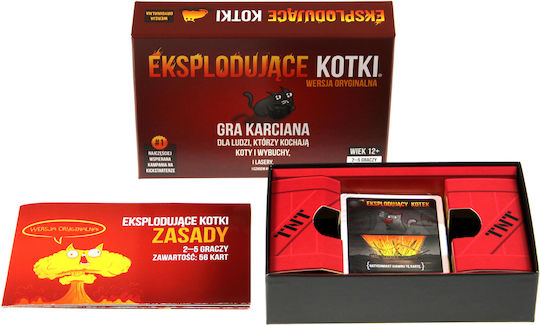 Board Game Exploding Kittens (PL) for 2-5 Players 7+ Years Old (PL) Rebel Games