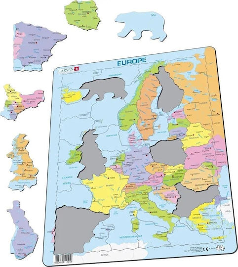 Kids Puzzle Political Map of Europe 37pcs Jigsaw
