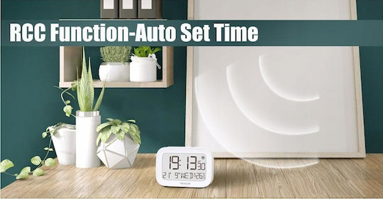 Sencor Tabletop Digital Clock LCD with Alarm Clock White SDC 2200 W