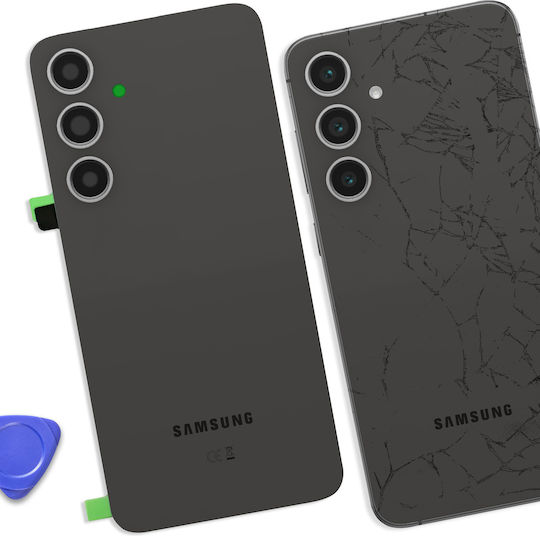 Clappio Ersatzabdeckung Rückglas Samsung Galaxy S24 FE Schwarz