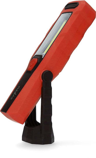 Nedis LED Work Lamp 4W 300 Lumen Rechargeable Hook Magnet Black Red