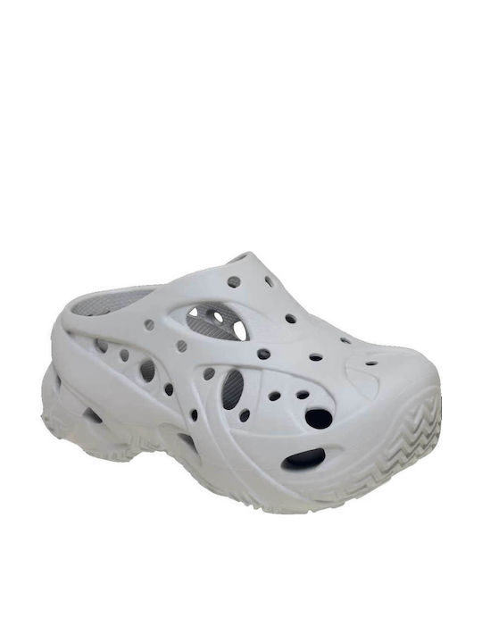Crocs Caged Γυναικεία Σαμπό Ασημί