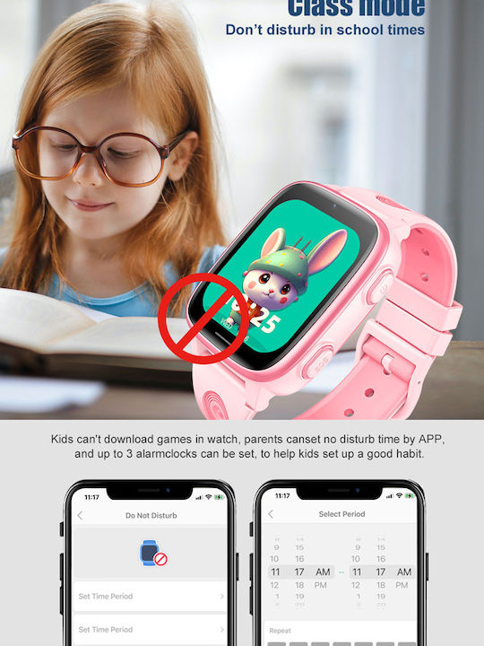 INTIME Smartwatch Pentru Copii 4G Cu GPS Și Cameră Albastră