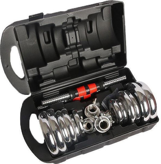 Set de gantere 2x 10kg în cazul