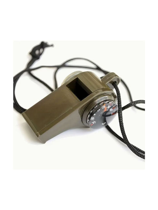 Whistle Compass Thermometer Khaki