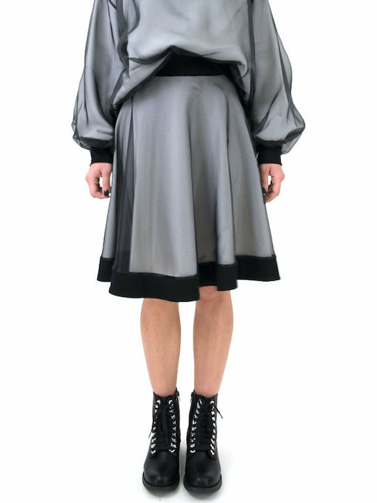 Midi Skirt Cloche Gray